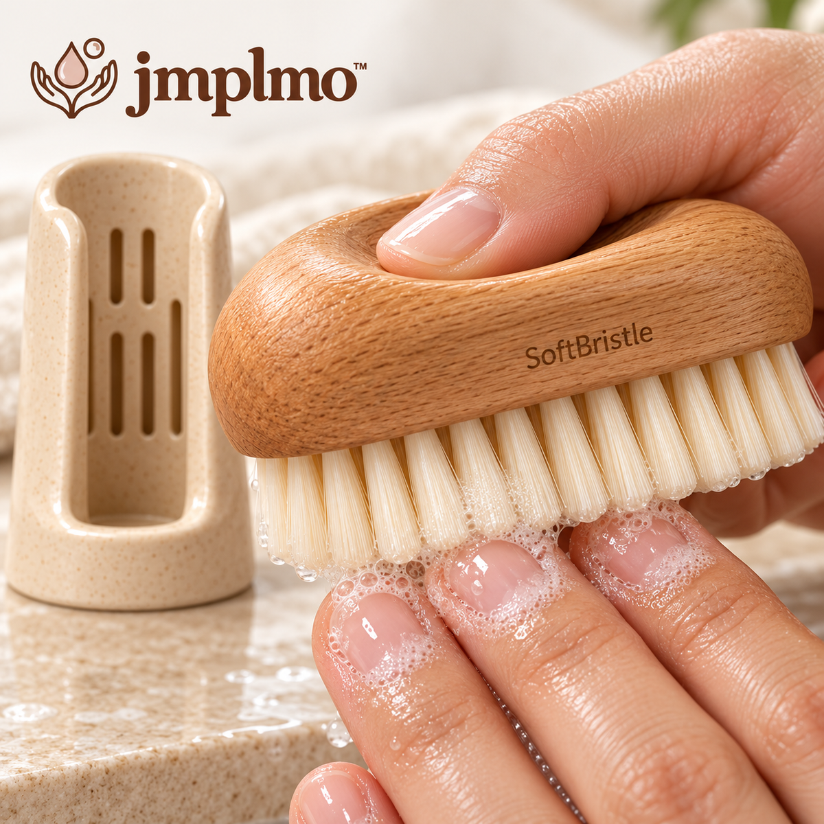 Jmplmo™ SoftBristle Nail Brush Dock